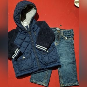 Fleece lined jeans/jacket